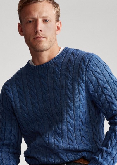 Men's Polo Ralph Lauren Cable-Knit Cotton Sweater | 768149IEM